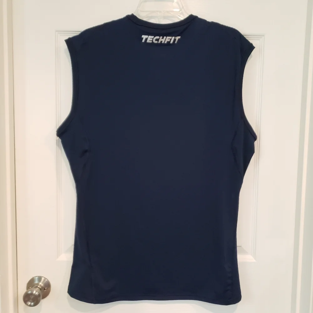 Adidas Navy Climalite Techfit Base Layer Compression Top 2XL Stretch Muscle Tank